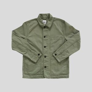 GAP Pale Olive Green Cotton Long Sleeve Barn Oversized Jacket Shacket Women's S